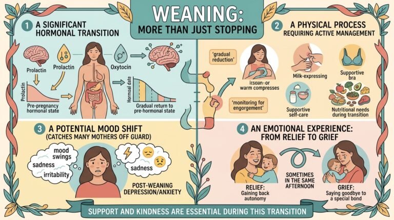 Mother experiencing emotional last breastfeeding session with toddler feeling mix of relief and grief during weaning transition
